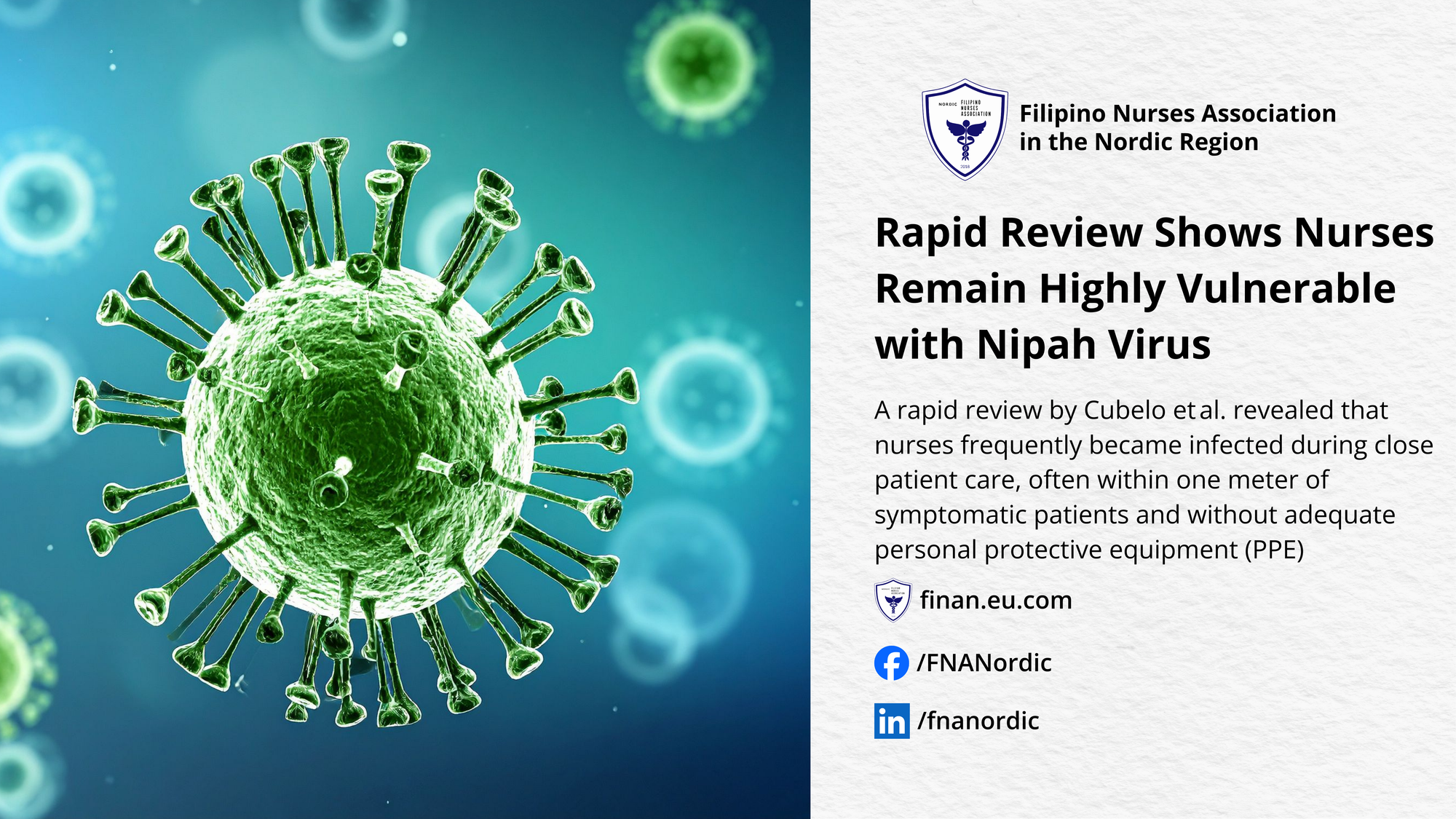 India Contains Nipah Cluster as WHO Confirms Two Healthcare Worker Infections- Rapid Review Shows Nurses Remain Highly Vulnerable