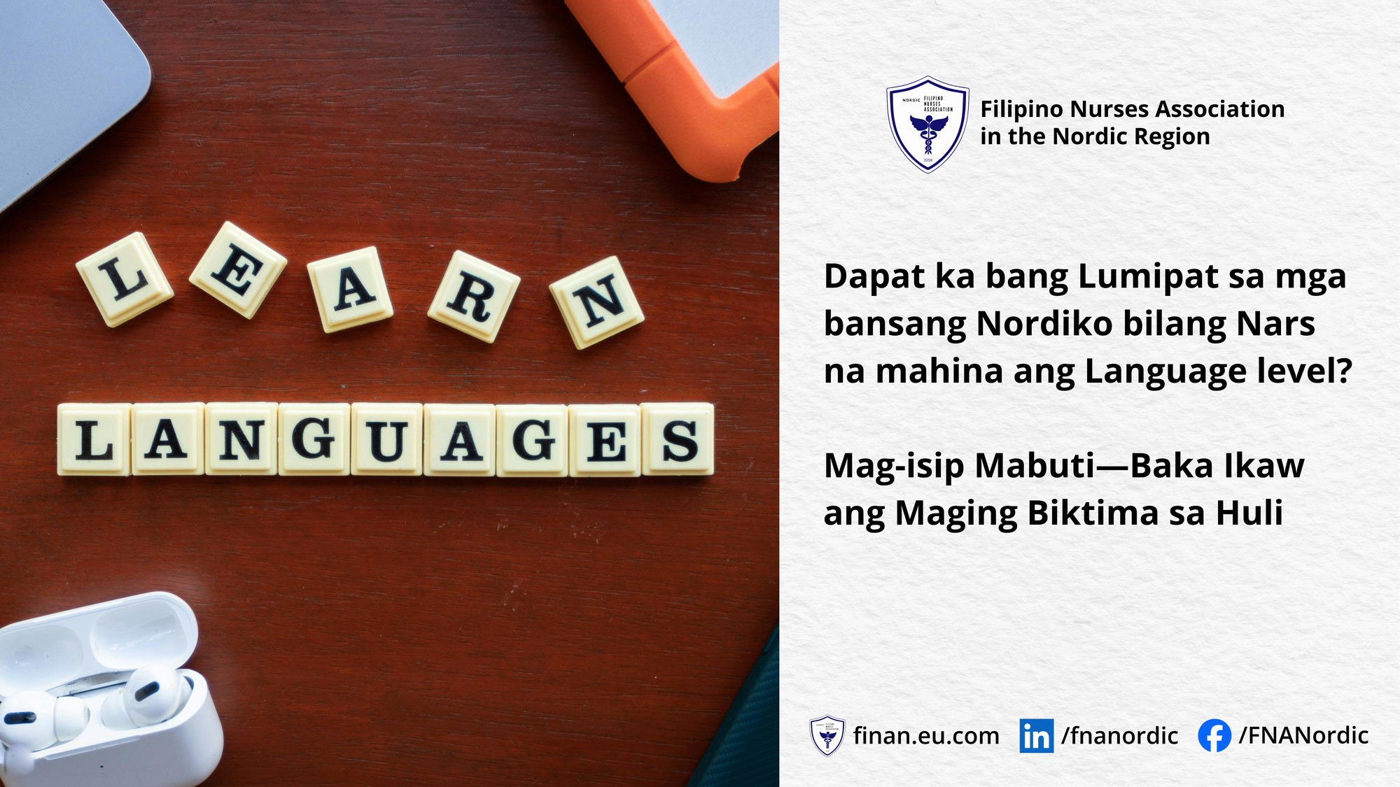 Dapat ka bang Lumipat sa mga bansang Nordiko bilang Nars na mahina ang Language level?  Mag-isip Mabuti: Baka Ikaw ang Maging Biktima sa Huli