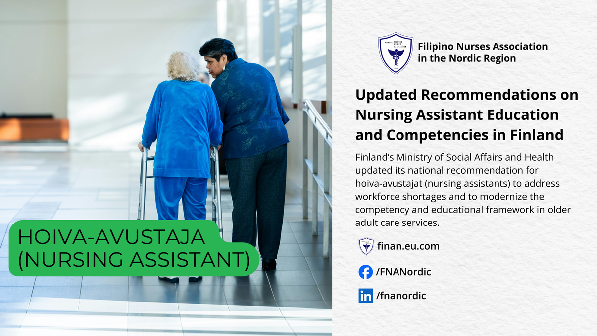 Updated Recommendations on Nursing Assistant Education and Competencies in Finland