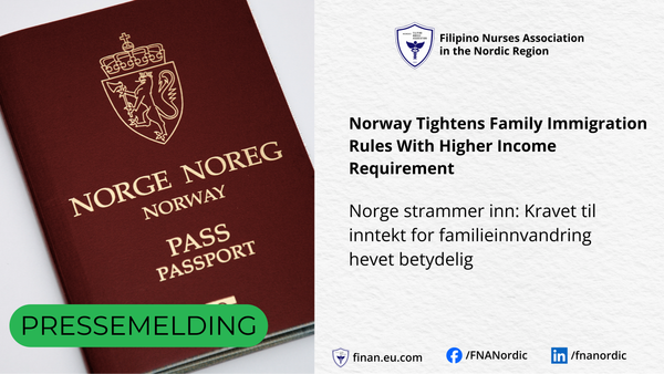 Norway Tightens Family Immigration Rules With Higher Income Requirement